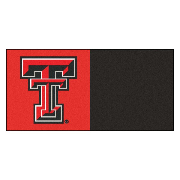 FanMats® - Texas Tech University 18" x 18" Nylon Face Team Carpet Tiles with "TT" Logo