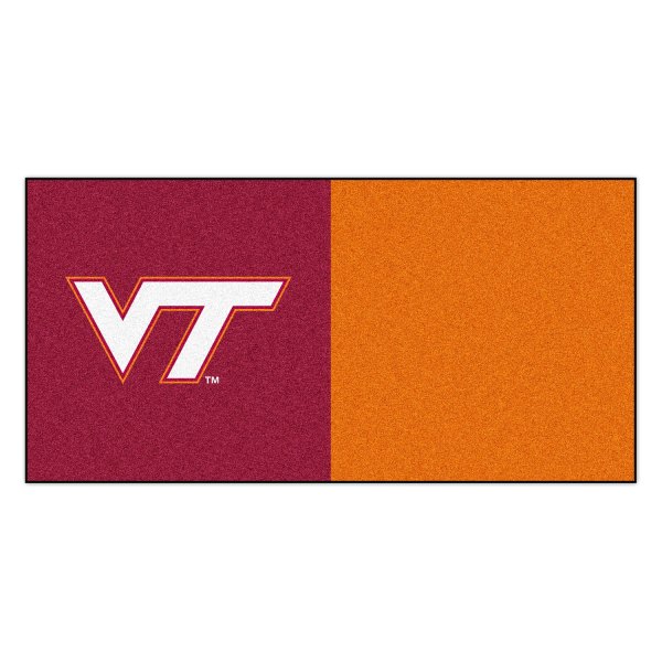 FanMats® - Virginia Tech 18" x 18" Nylon Face Team Carpet Tiles with "VT" Logo