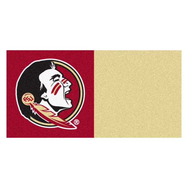 FanMats® - Florida State University 18" x 18" Nylon Face Team Carpet Tiles with "Seminole" Logo