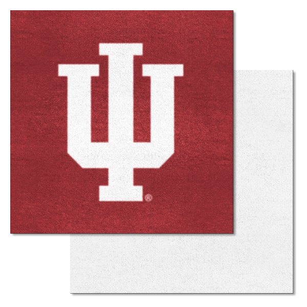 FanMats® - Indiana University 18" x 18" Nylon Face Team Carpet Tiles with "IU" Logo