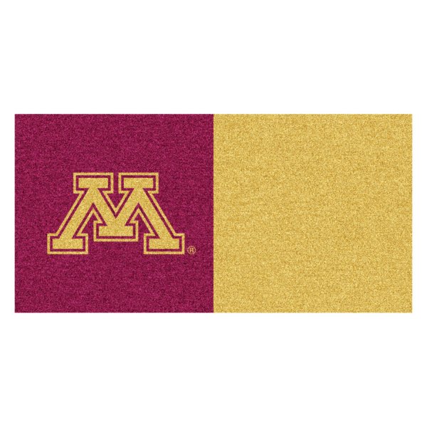 FanMats® - University of Minnesota 18" x 18" Nylon Face Team Carpet Tiles with "Block M" Logo