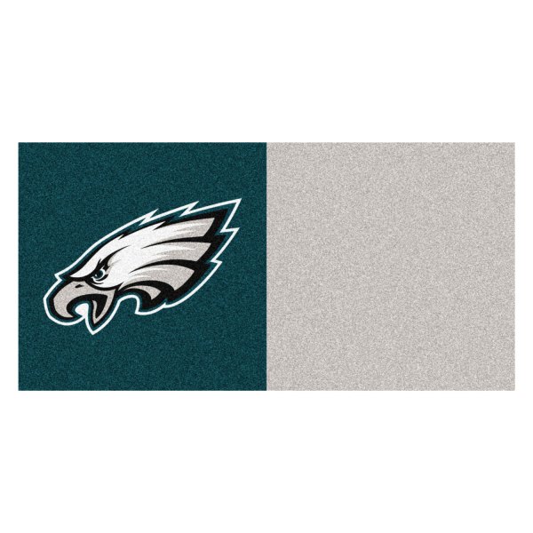 FanMats® - Philadelphia Eagles 18" x 18" Nylon Face Team Carpet Tiles with "Eagles" Logo