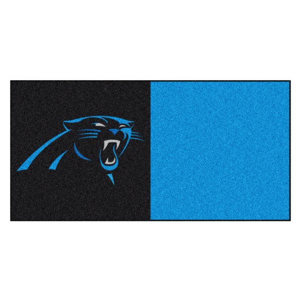 FanMats® - Carolina Panthers 18" x 18" Nylon Face Team Carpet Tiles with "Panther" Logo