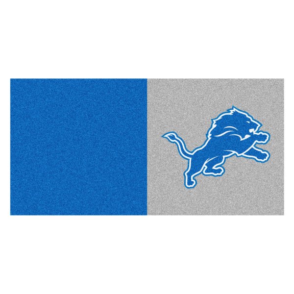 FanMats® - Detroit Lions 18" x 18" Nylon Face Team Carpet Tiles with "Lion" Logo