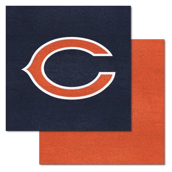 FanMats® - Chicago Bears 18" x 18" Nylon Face Team Carpet Tiles with "C" Logo