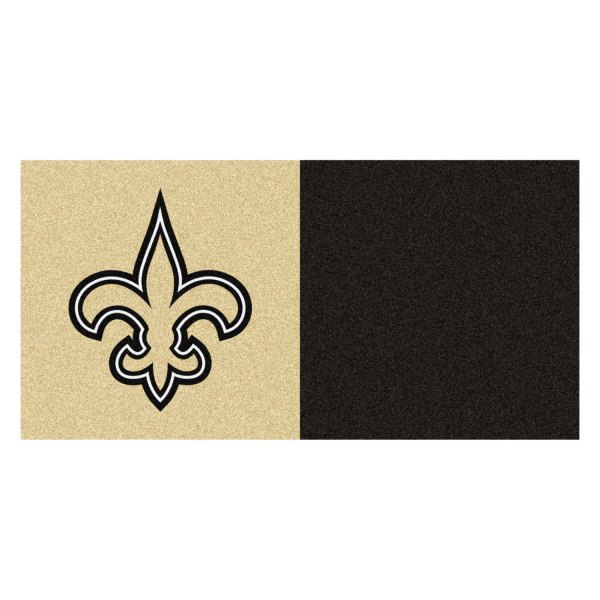 FanMats® - New Orleans Saints 18" x 18" Nylon Face Team Carpet Tiles with "Fluer-De-Lis" Logo