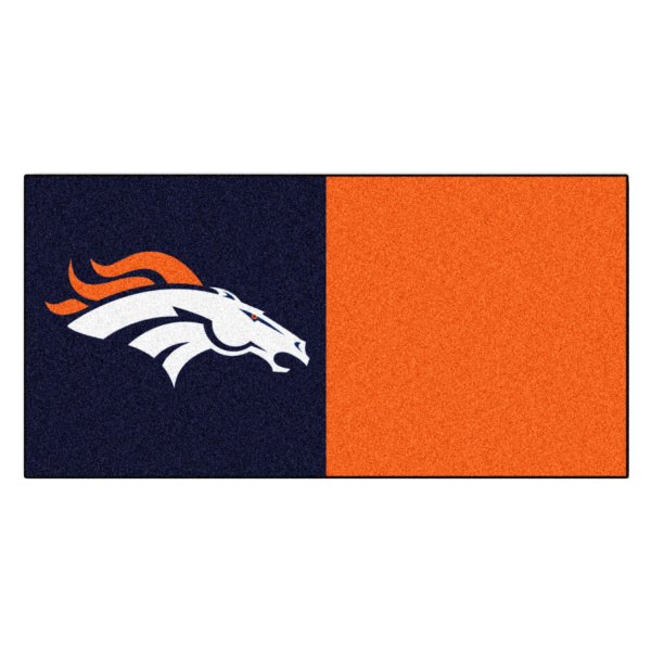 FanMats® - Denver Broncos 18" x 18" Nylon Face Team Carpet Tiles with "Bronco" Logo