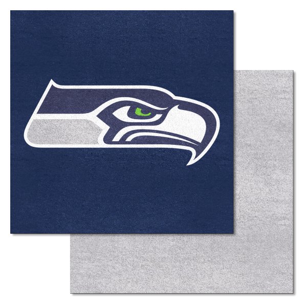 FanMats® - Seattle Seahawks 18" x 18" Nylon Face Team Carpet Tiles with "Seahawk" Logo