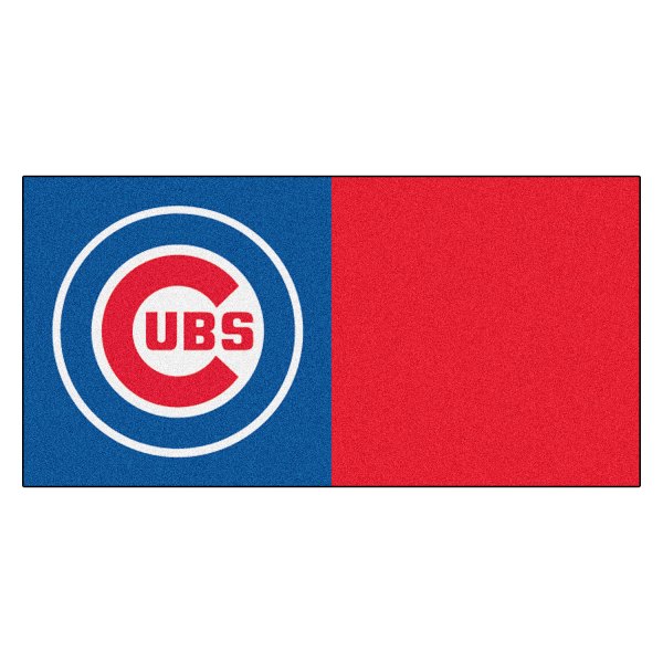 FanMats® - Chicago Cubs 18" x 18" Nylon Face Team Carpet Tiles with "Circular Cubs" Primary Logo