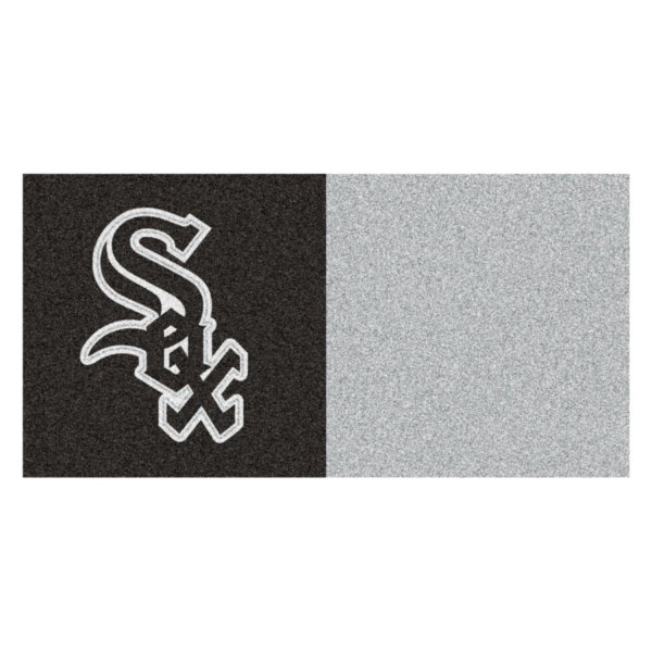 FanMats® - Chicago White Sox 18" x 18" Nylon Face Team Carpet Tiles with "Sox" Primary Logo