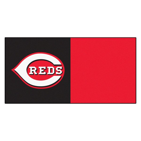 FanMats® - Cincinnati Reds 18" x 18" Nylon Face Team Carpet Tiles with "C Reds" Logo