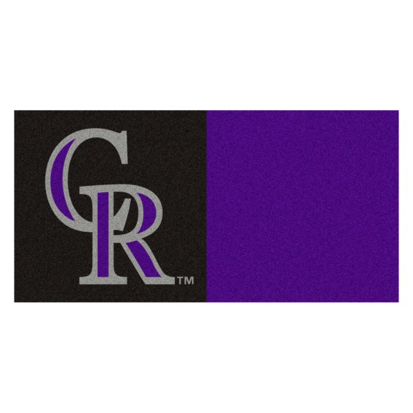 FanMats® - Colorado Rockies 18" x 18" Nylon Face Team Carpet Tiles with "CR" Logo
