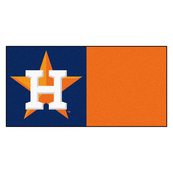 FanMats® - Houston Astros 18" x 18" Nylon Face Team Carpet Tiles with "H/Star" Logo