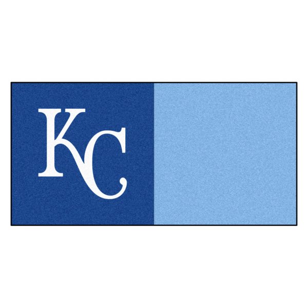 FanMats® - Kansas City Royals 18" x 18" Nylon Face Team Carpet Tiles with "KC" Logo
