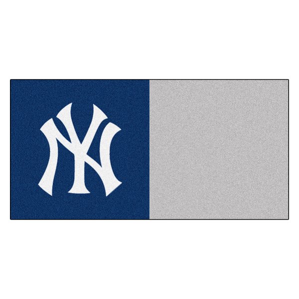 FanMats® - New York Yankees 18" x 18" Nylon Face Team Carpet Tiles with "NY" Logo