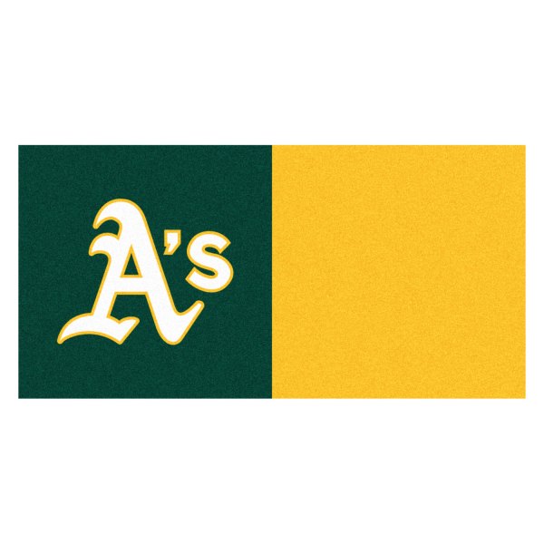 FanMats® - Oakland Athletics 18" x 18" Nylon Face Team Carpet Tiles with "A"s" Logo
