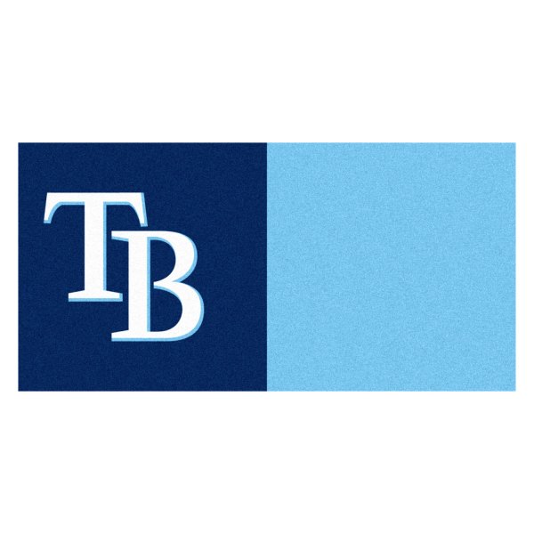 FanMats® - Tampa Bay Rays 18" x 18" Nylon Face Team Carpet Tiles with "TB" Logo