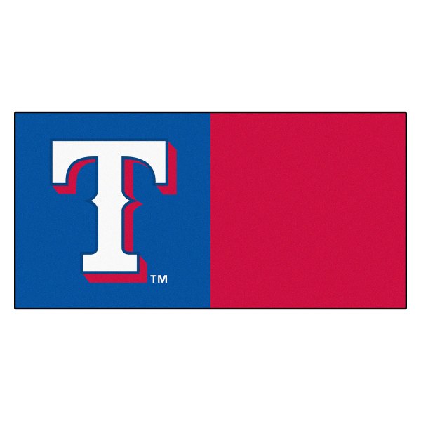 FanMats® - Texas Rangers 18" x 18" Nylon Face Team Carpet Tiles with "T" Logo