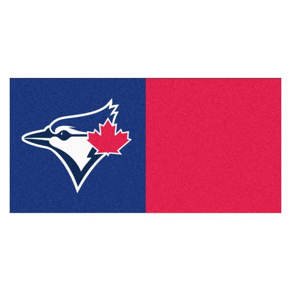 FanMats® - Toronto Blue Jays 18" x 18" Nylon Face Team Carpet Tiles with "Blue Jay" Logo
