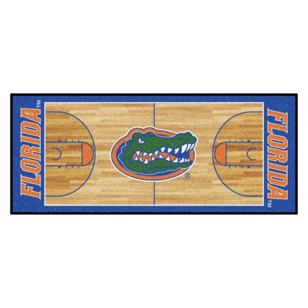 FanMats® - University of Florida 30" x 72" Nylon Face Basketball Court Runner Mat with "Gator" Logo