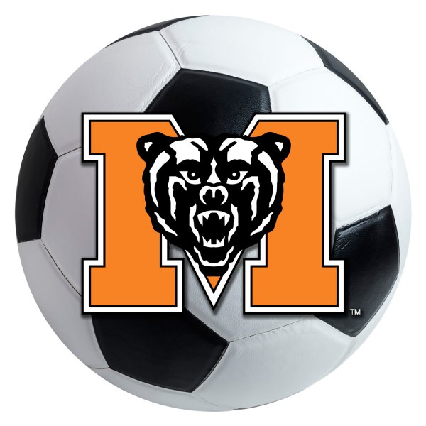 FanMats® - Mercer University 27" Dia Nylon Face Soccer Ball Floor Mat with "M & Bear" Logo