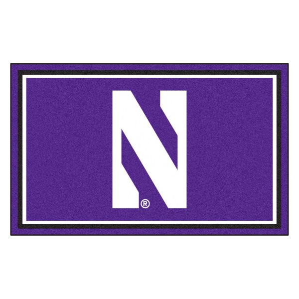 FanMats® - Northwestern University 48" x 72" Nylon Face Ultra Plush Floor Rug with "N" Logo