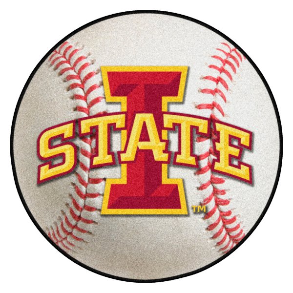 FanMats® - Iowa State University 27" Dia Nylon Face Baseball Ball Floor Mat with "I State" Logo