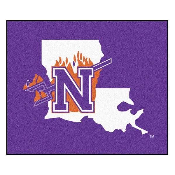 FanMats® - Northwestern State University 59.5" x 71" Nylon Face Tailgater Mat with "N" and Pitchfork Logo
