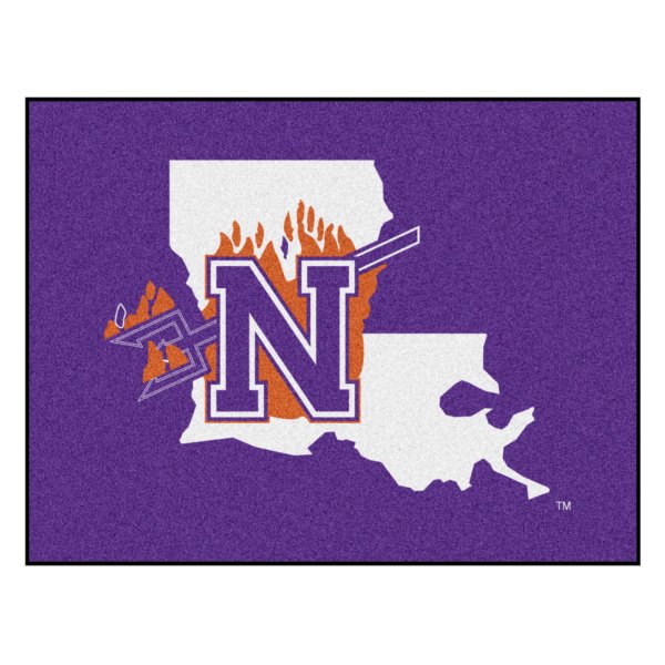 FanMats® - Northwestern State University 33.75" x 42.5" Nylon Face All-Star Floor Mat with "N" and Pitchfork Logo