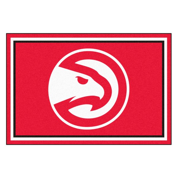 FanMats® - Atlanta Hawks 60" x 96" Nylon Face Ultra Plush Floor Rug with "Hawk" Primary Icon