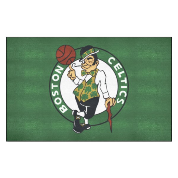 FanMats® - Boston Celtics 60" x 96" Nylon Face Ulti-Mat with "Clover & Celtics" Logo