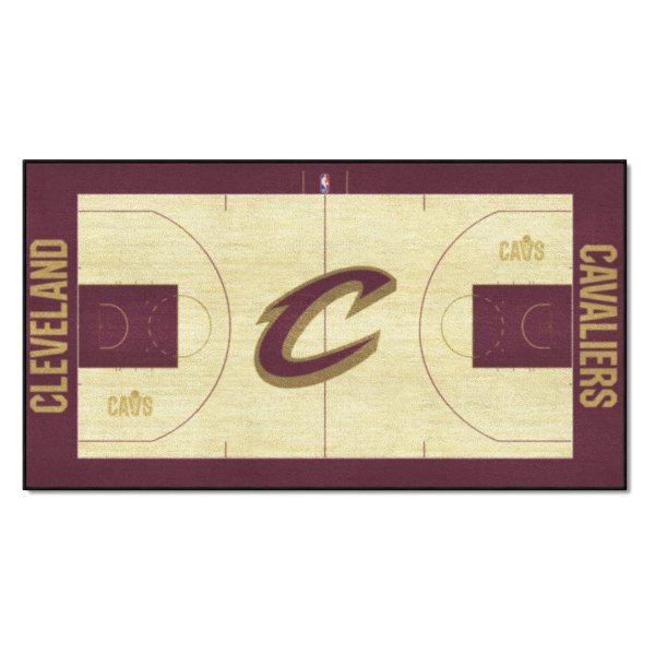 FanMats® - Cleveland Cavaliers 29.5" x 54" Nylon Face Basketball Court Runner Mat with "C with Sword" Logo