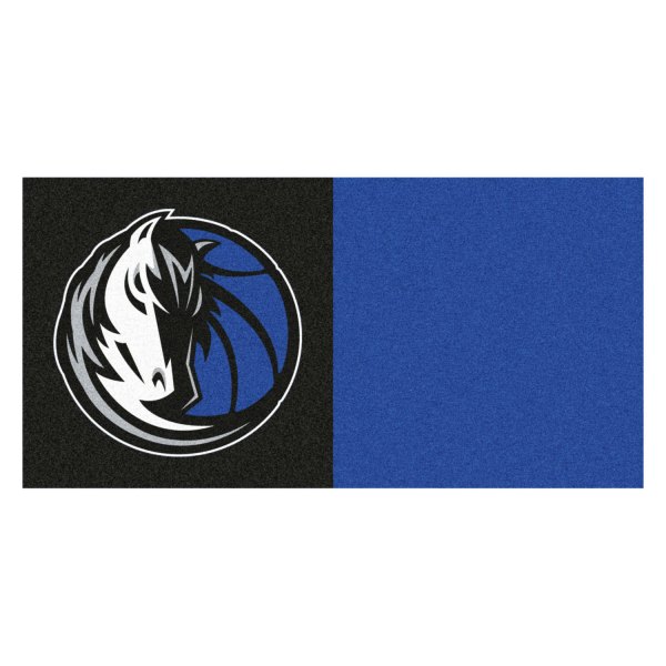 FanMats® - Dallas Mavericks 18" x 18" Nylon Face Team Carpet Tiles with "Maverick & Basketball" Logo