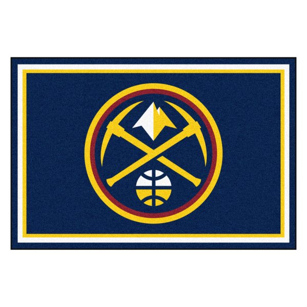 FanMats® - Denver Nuggets 60" x 96" Nylon Face Ultra Plush Floor Rug with "Nuggets" Primary Logo