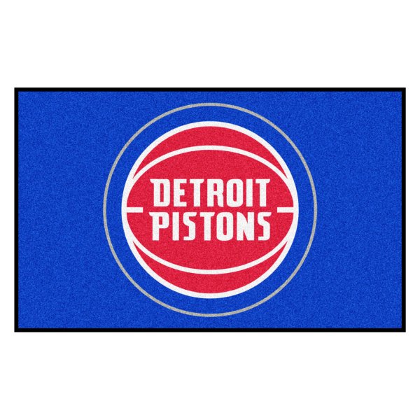 FanMats® - Detroit Pistons 60" x 96" Nylon Face Ulti-Mat with "Basketball with Wordmark" Logo