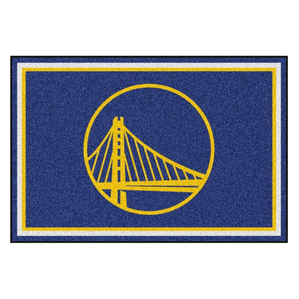 FanMats® - Golden State Warriors 60" x 96" Nylon Face Ultra Plush Floor Rug with "Circular Golden Gate" Logo