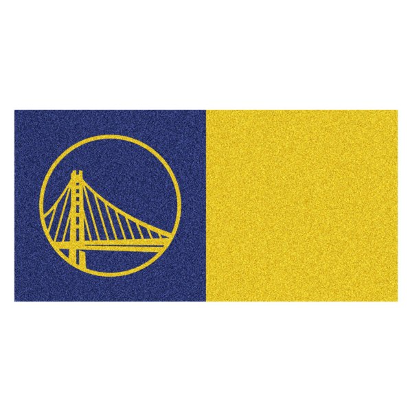 FanMats® - Golden State Warriors 18" x 18" Nylon Face Team Carpet Tiles with "Circular Golden Gate" Logo