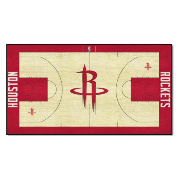 FanMats® - Houston Rockets 29.5" x 54" Nylon Face Basketball Court Runner Mat with "R" Logo