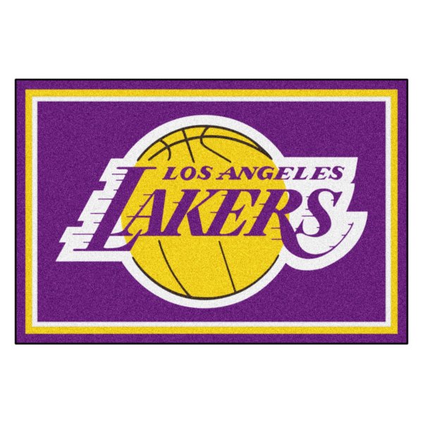 FanMats® - Los Angeles Lakers 60" x 96" Nylon Face Ultra Plush Floor Rug with "Lakers Primary" Logo