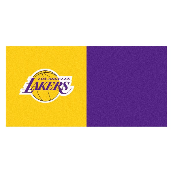 FanMats® - Los Angeles Lakers 18" x 18" Nylon Face Team Carpet Tiles with "Lakers Primary" Logo