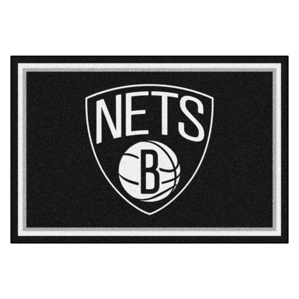 FanMats® - Brooklyn Nets 60" x 96" Nylon Face Ultra Plush Floor Rug with "Nets & B Shield" Logo