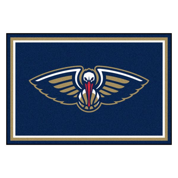 FanMats® - New Orleans Pelicans 60" x 96" Nylon Face Ultra Plush Floor Rug with "Pelican with Wordmark" Logo