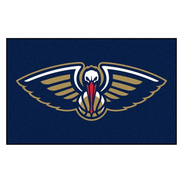 FanMats® - New Orleans Pelicans 60" x 96" Nylon Face Ulti-Mat with "Fluer-de-lis Pelican" Secondary Logo