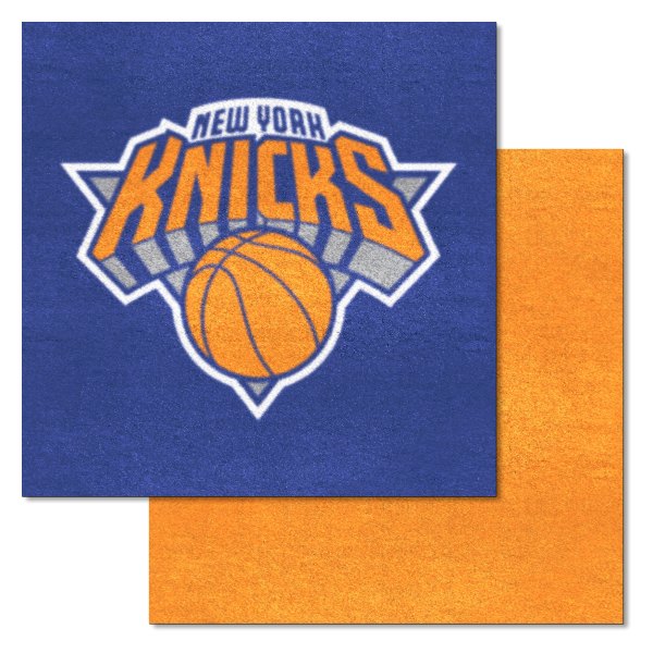 FanMats® - New York Knicks 18" x 18" Nylon Face Team Carpet Tiles with "New York Knicks Icon" Logo