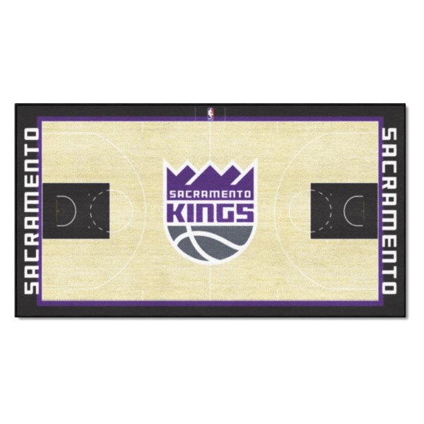 FanMats® - Sacramento Kings 29.5" x 54" Nylon Face Basketball Court Runner Mat with "Sacramento Kings Crown" Logo