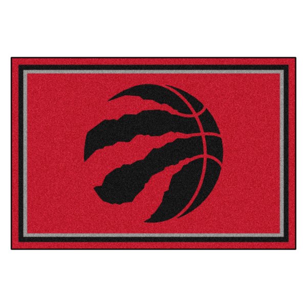 FanMats® - Toronto Raptors 60" x 96" Nylon Face Ultra Plush Floor Rug with "Clawed Basketball" Primary Logo