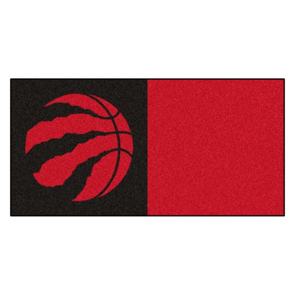 FanMats® - Toronto Raptors 18" x 18" Nylon Face Team Carpet Tiles with "Clawed Basketball" Primary Logo