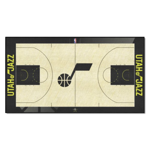 FanMats® - Utah Jazz 29.5" x 54" Nylon Face Basketball Court Runner Mat with "Utah Jazz" Wordmark