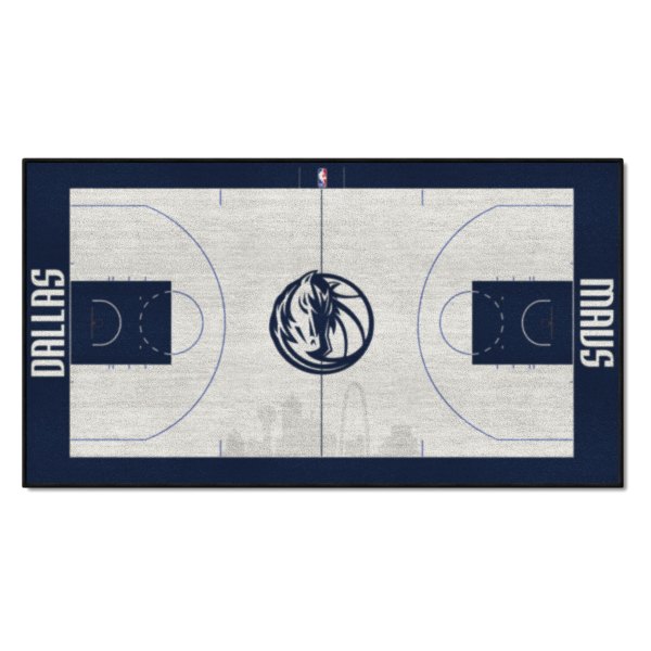 FanMats® - Dallas Mavericks 24" x 44" Nylon Face Basketball Court Runner Mat with "Maverick & Basketball" Logo