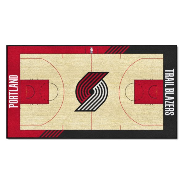 FanMats® - Portland Trail Blazers 24" x 44" Nylon Face Basketball Court Runner Mat with "Pinwheel" Logo